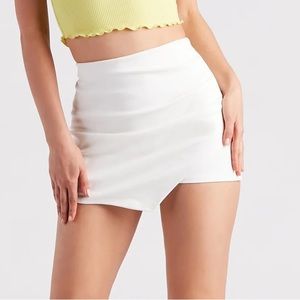 Under Wraps Asymmetrical Mini Skort